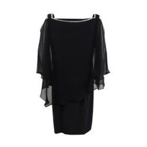 Women's Cold-Shoulder Overlay Sheath Dress